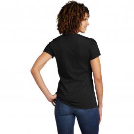 Allmade AL2018 Women's Tri-Blend V-Neck Tee - Space Black