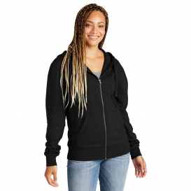 Allmade AL4002 Unisex Organic French Terry Full-Zip Hoodie - Deep Black
