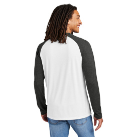 Allmade AL6009 Unisex Tri-Blend Long Sleeve Colorblock Raglan - Space Black/Bright White
