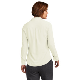 Brooks Brothers BB18007 Women\'s Full-Button Satin Blouse - Off White