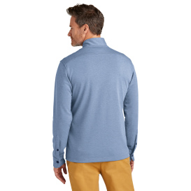 Brooks Brothers BB18202 Mid-Layer Stretch 1/2-Button - Aegean Blue Heather