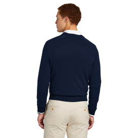 Brooks Brothers BB18400 Cotton Stretch V-Neck Sweater - Navy Blazer
