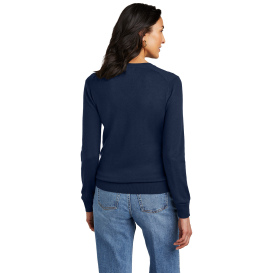 Brooks Brothers BB18411 Women's Washable Merino V-Neck Sweater - Navy Blazer