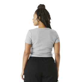 Bella + Canvas BC1010 Women\'s Micro Rib Baby Tee - Athletic Heather