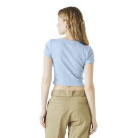 Bella + Canvas BC1010 Women\'s Micro Rib Baby Tee - Solid Baby Blue Blend
