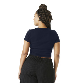 Bella + Canvas BC1010 Women\'s Micro Rib Baby Tee - Solid Navy Blend