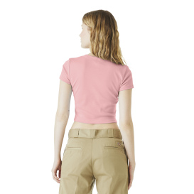 Bella + Canvas BC1010 Women\'s Micro Rib Baby Tee - Solid Pink Blend