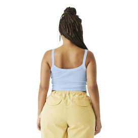 Bella + Canvas BC1012 Women\'s Micro Rib Spaghetti Strap Tank - Solid Baby Blue Blend