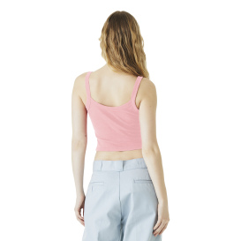 Bella + Canvas BC1012 Women\'s Micro Rib Spaghetti Strap Tank - Solid Pink Blend