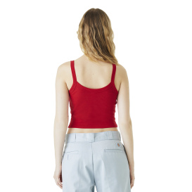 Bella + Canvas BC1012 Women\'s Micro Rib Spaghetti Strap Tank - Solid Red Blend