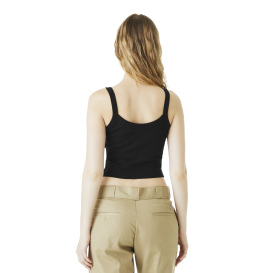 Bella + Canvas BC1012 Women\'s Micro Rib Spaghetti Strap Tank - Solid Black Blend