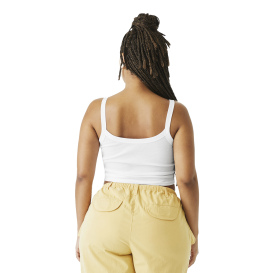 Bella + Canvas BC1012 Women\'s Micro Rib Spaghetti Strap Tank - Solid White Blend