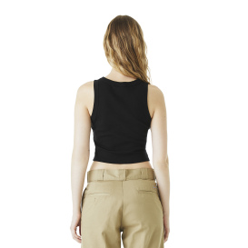 Bella + Canvas BC1019 Women\'s Micro Rib Racer Tank - Solid Black Blend