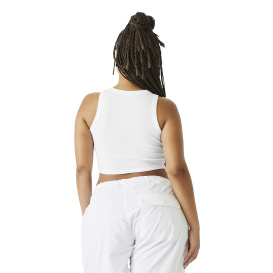 Bella + Canvas BC1019 Women\'s Micro Rib Racer Tank - Solid White Blend