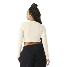 Bella + Canvas BC1501 Women\'s Micro Rib Long Sleeve Baby Tee - Solid Natural Blend