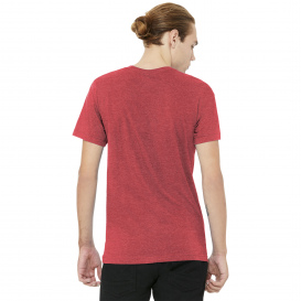 Bella + Canvas BC3005CVC Unisex Heather CVC V-Neck Tee - Heather Red