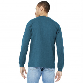 Bella + Canvas BC3501CVC Unisex Heather CVC Long Sleeve Tee - Heather Deep Teal