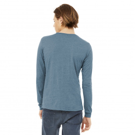 Bella + Canvas BC3513 Unisex Triblend Long Sleeve Tee - Denim Triblend