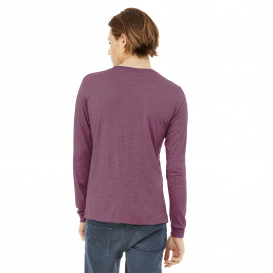 Bella + Canvas BC3513 Unisex Triblend Long Sleeve Tee - Maroon Triblend