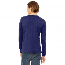 Bella + Canvas BC3513 Unisex Triblend Long Sleeve Tee - Navy Triblend