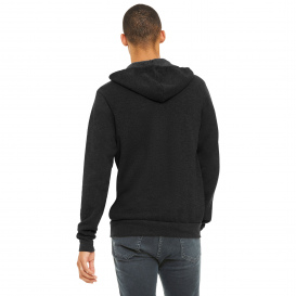 Bella + Canvas BC3739 Unisex Sponge Fleece Full-Zip Hoodie - Black Heather
