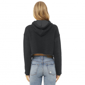 Bella + Canvas BC7502 Women\'s Sponge Fleece Cropped Hoodie - Dark Grey Heather