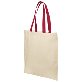 Port Authority BG1500 Core Cotton Tote - Natural/Deep Red