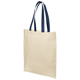 Port Authority BG1500 Core Cotton Tote - Natural/River Blue Navy