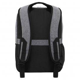 Port Authority BG218 Access Square Backpack - Heather Grey/Black