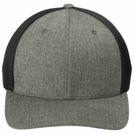 Port Authority C110 Flexfit 110 Mesh Cap - Heather Graphite/Black