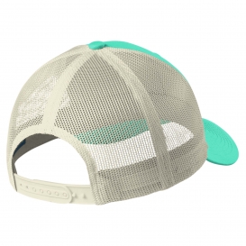 Port Authority C112LP Low-Profile Snapback Trucker Cap - Bright Seafoam/Ecru