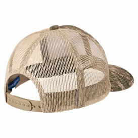Port Authority C114 Digi Camo Snapback Trucker Cap - Olive Drab Green Digi/Coyote Brown