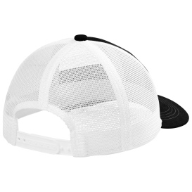 Port Authority C119 Unstructured Snapback Trucker Cap - Black/White