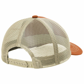 Port Authority C119 Unstructured Snapback Trucker Cap - Texas Orange/Tan