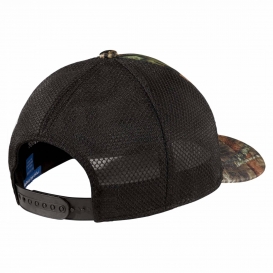 Port Authority C892 Performance Camouflage Mesh Back Snapback Cap - Mossy Oak Break-Up Country/Black
