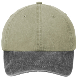 Port Authority CP83 Two-Tone Pigment-Dyed Cap - Khaki/Charcoal