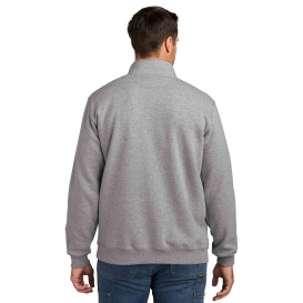 Carhartt 105294 Midweight 1/4-Zip Mock Neck Sweatshirt - Heather Grey