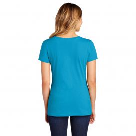 District DM106L Women's Perfect Weight Scoop Neck Tee - Bright Turquoise