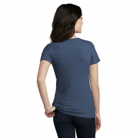 District DM1190L Women\'s Perfect Blend V-Neck Tee - Deep Royal Fleck