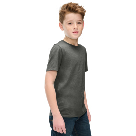District DT108Y Youth Perfect Blend CVC Tee - Heathered Charcoal