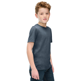 District DT108Y Youth Perfect Blend CVC Tee - Heathered Navy