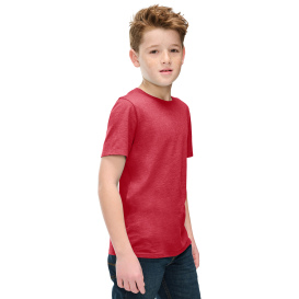 District DT108Y Youth Perfect Blend CVC Tee - Heathered Red