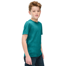 District DT108Y Youth Perfect Blend CVC Tee - Heathered Teal