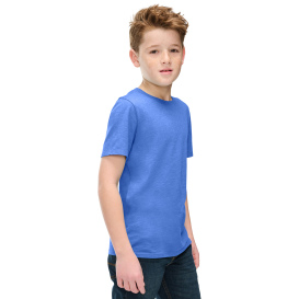 District DT108Y Youth Perfect Blend CVC Tee - Heathered Royal