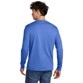 District DT109 Perfect Blend CVC Long Sleeve Tee - Heathered Royal