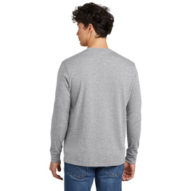 District DT109 Perfect Blend CVC Long Sleeve Tee - Light Heather Grey