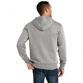 District DT1103 Perfect Weight Fleece Full-Zip Hoodie - Heathered Steel