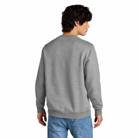 District DT1106 Perfect Weight Fleece Crew - Heathered Steel