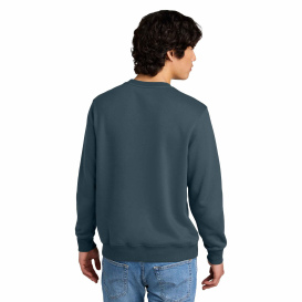 District DT1106 Perfect Weight Fleece Crew - Deep Steel Blue