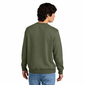 District DT1106 Perfect Weight Fleece Crew - Military Green
